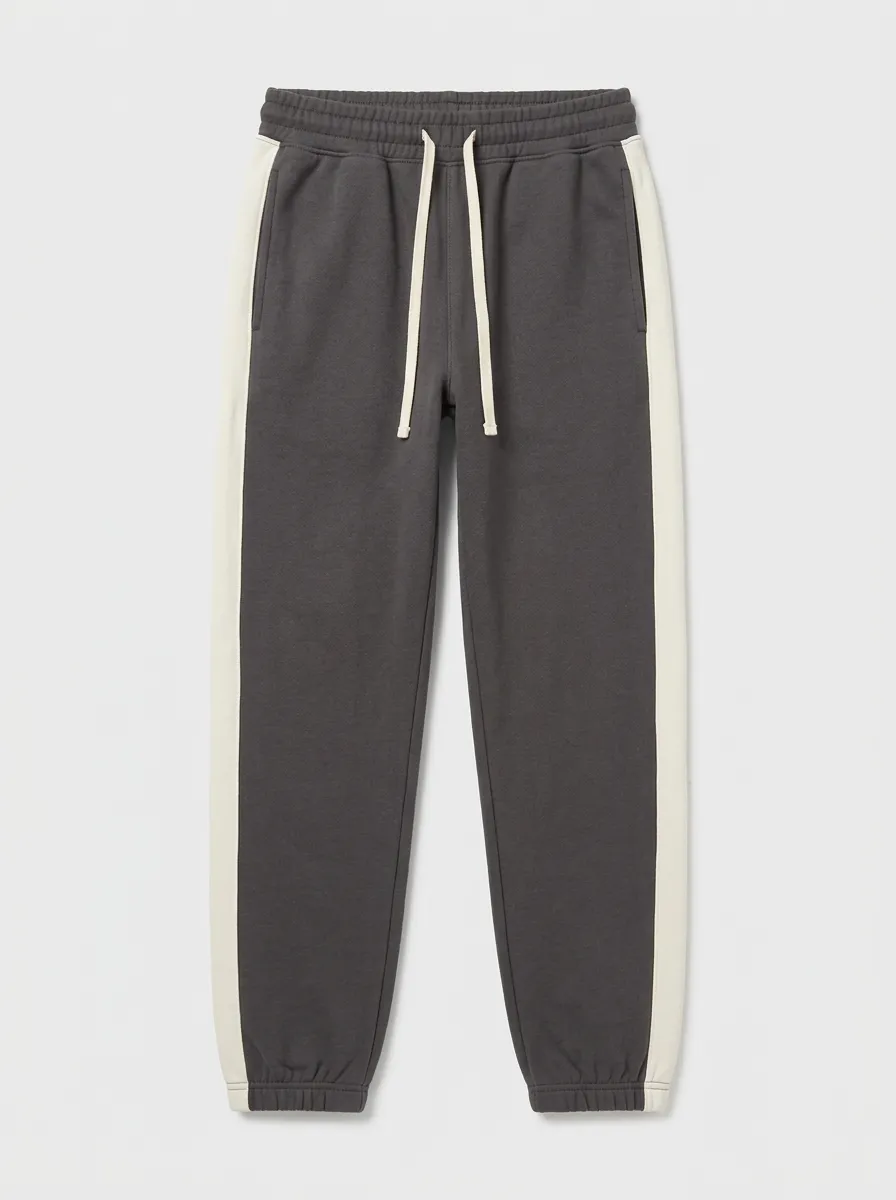 Men's Athletic Sportswear Contrast Side Stripe Printed Joggers