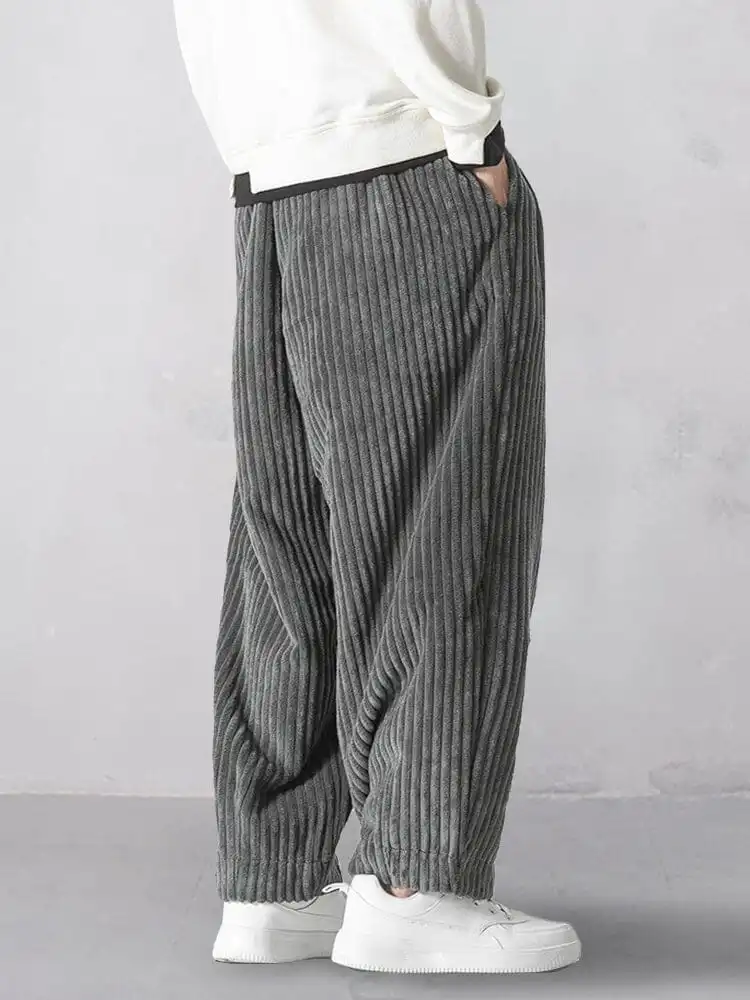 Rlaxed Fit Corduroy Harem Pants