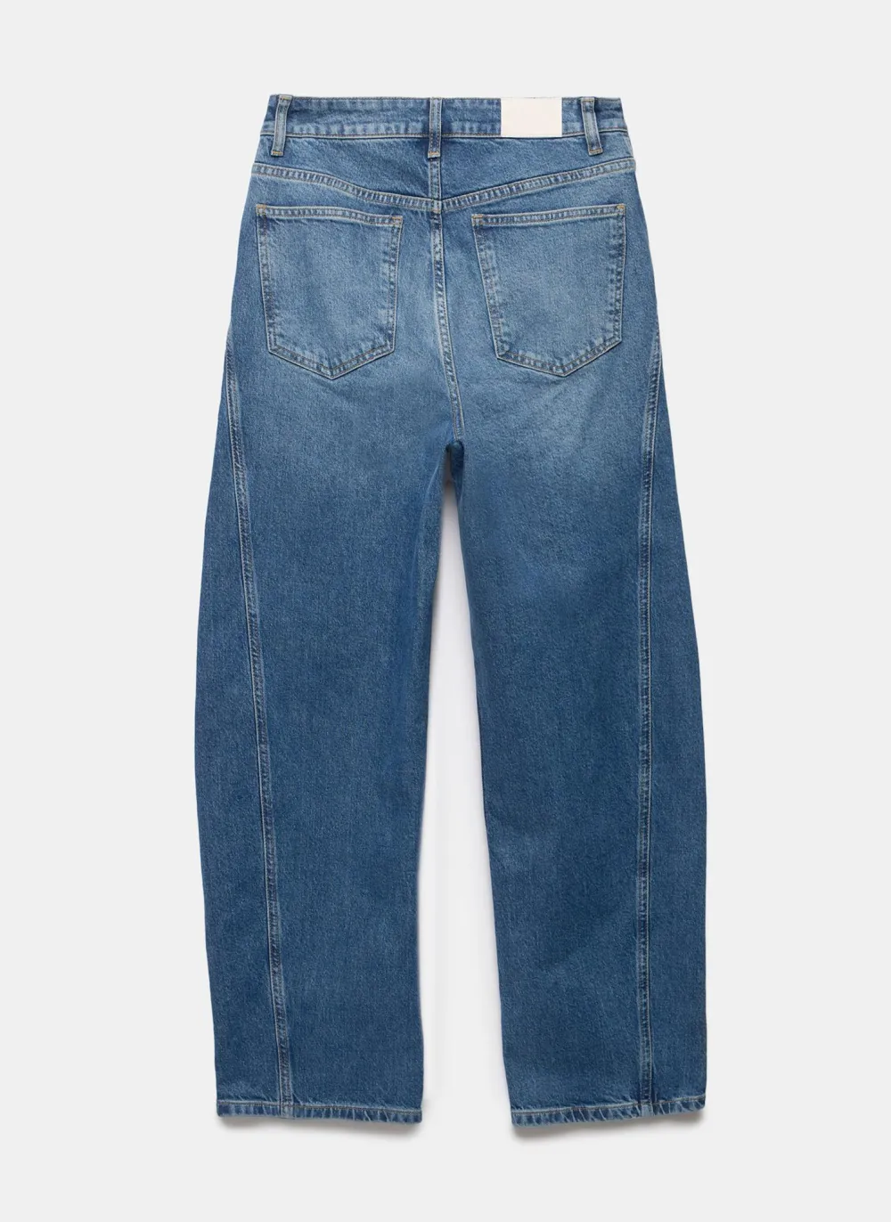 Plain Casual Style Wide-Leg Jeans