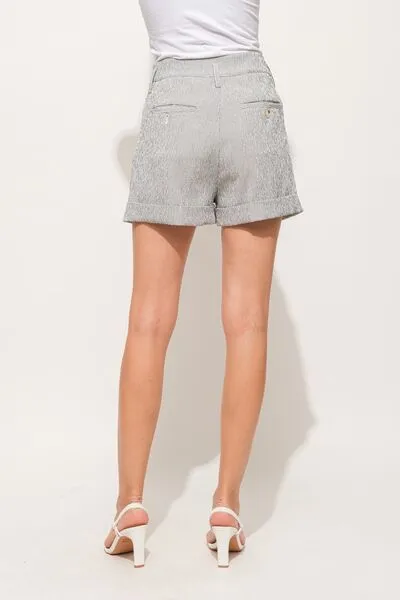 High Waist Striped Shorts