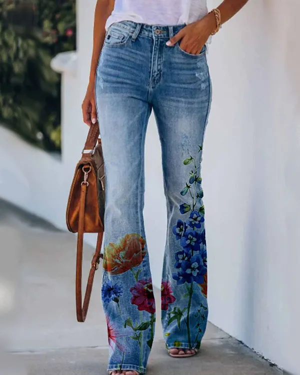 Floral Casual Pants