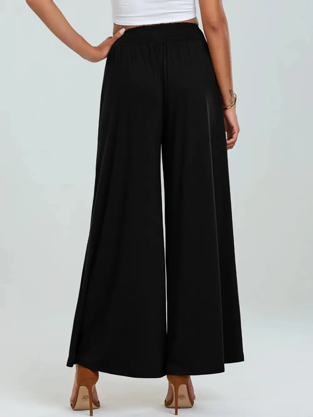 High Waist Pocketed Trousers