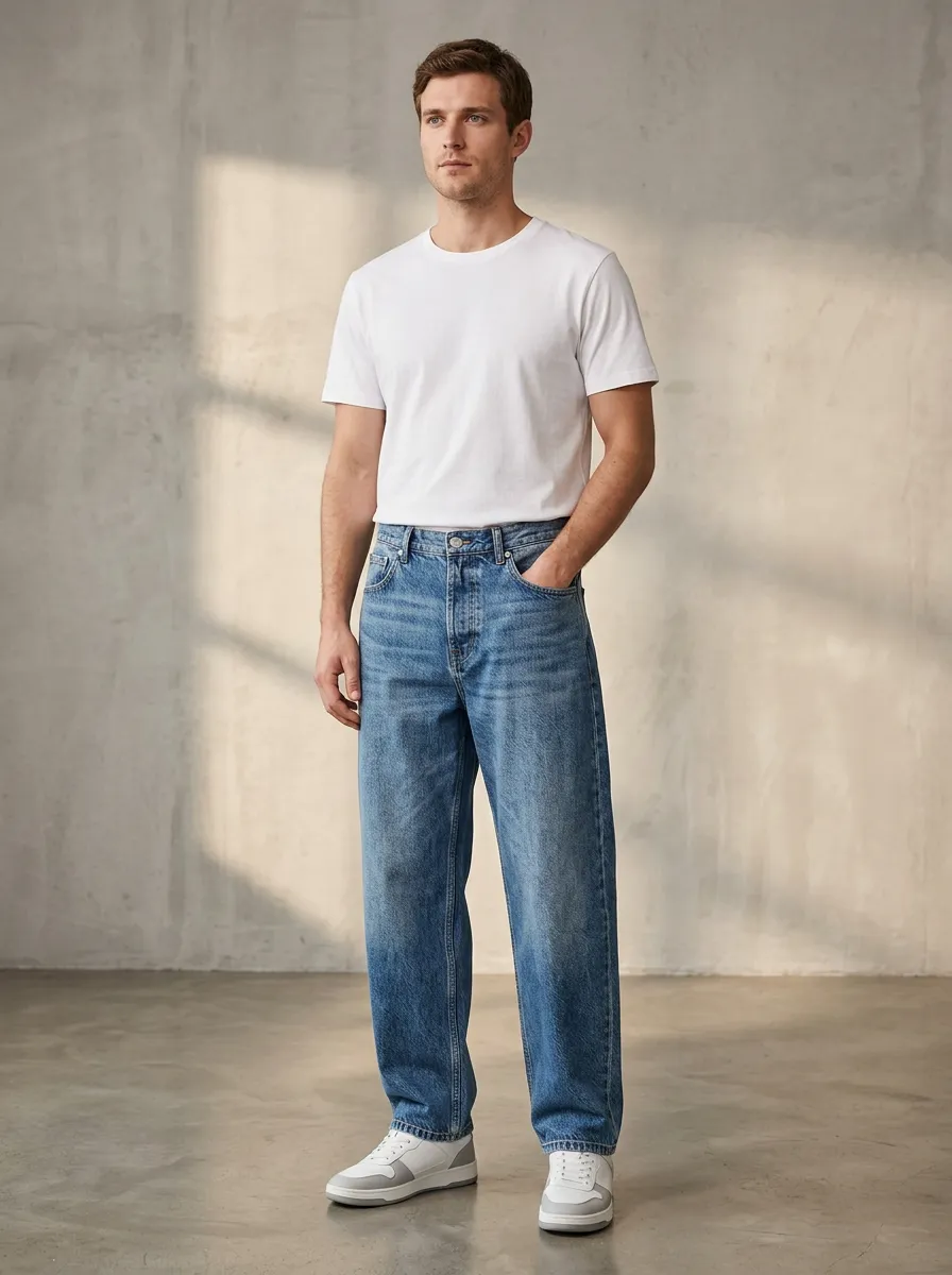 Men's Open Silhouette Relaxed Fit Jeans