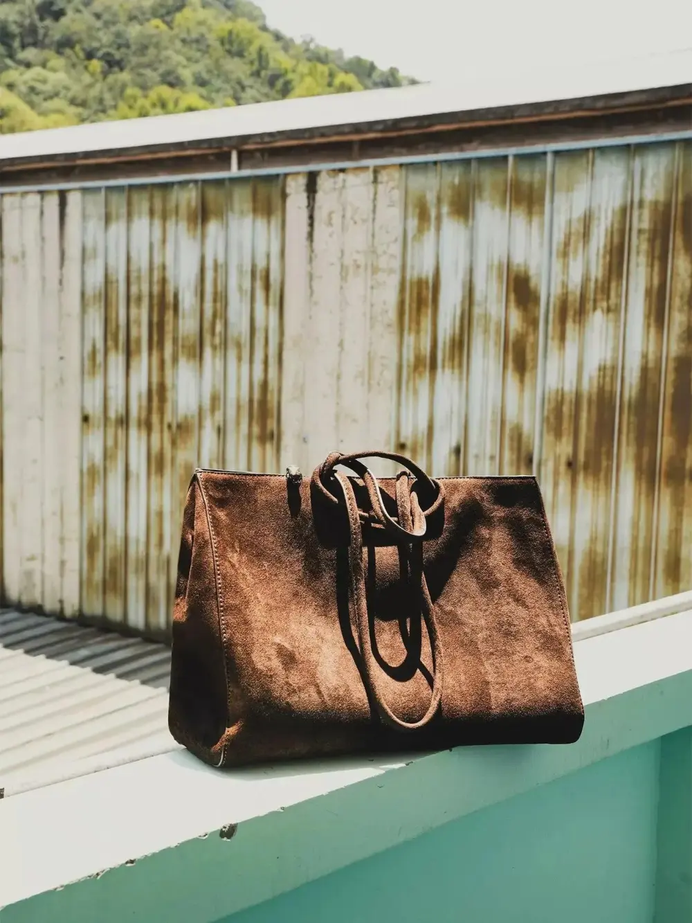 Micro Suede Commuter Tote Bag