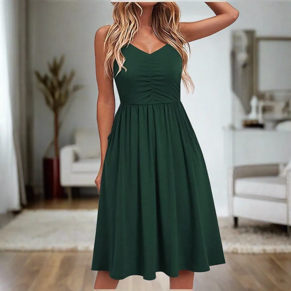 Women's Fitted Evening Midi Dress
