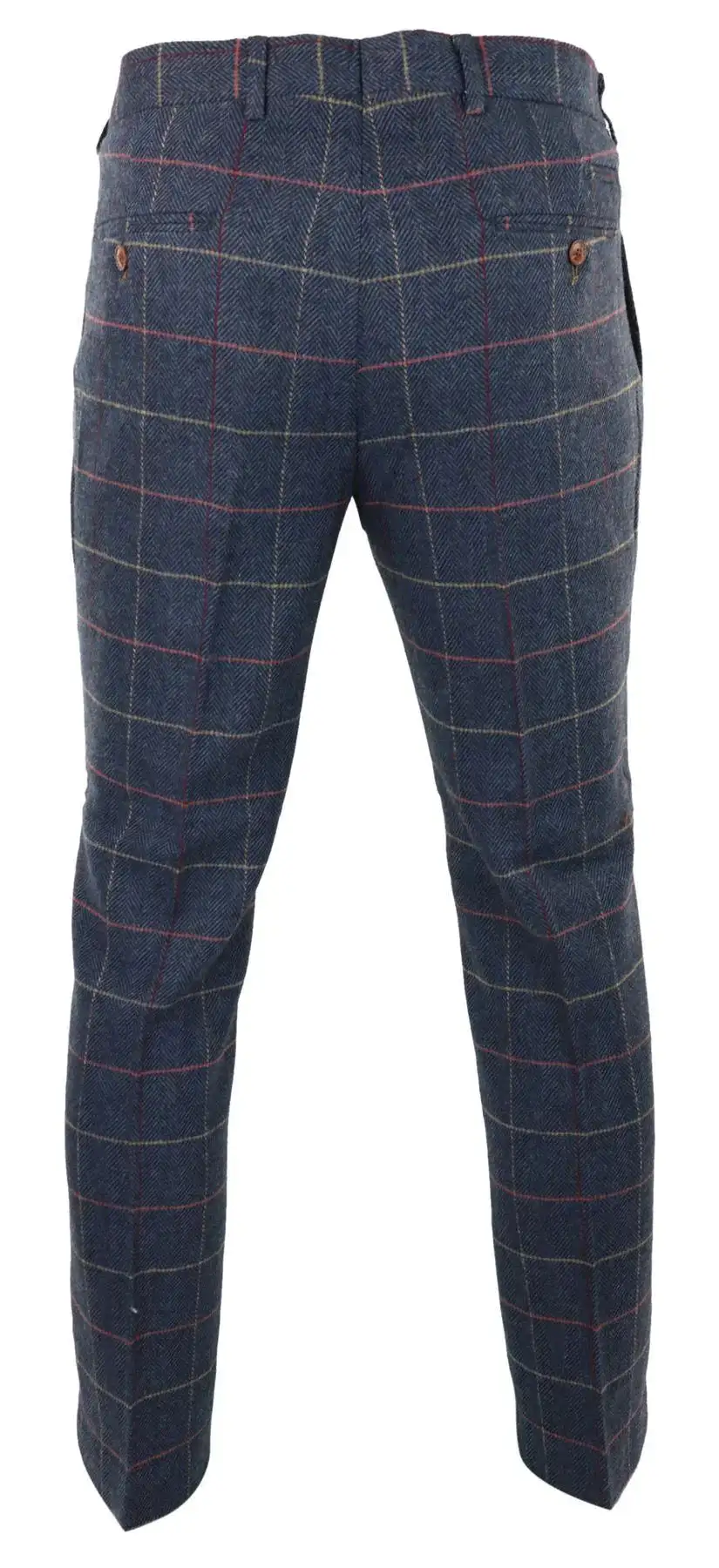 Wine Trousers Check Herringbone