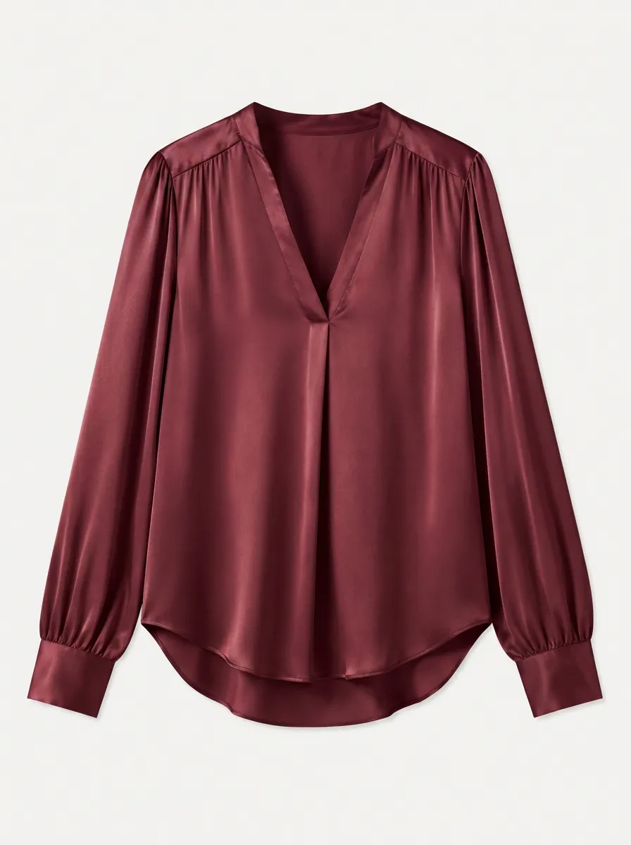 Women's Satin Denim Cotton Blouse