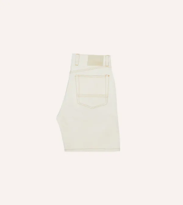 Off White Denim Shorts