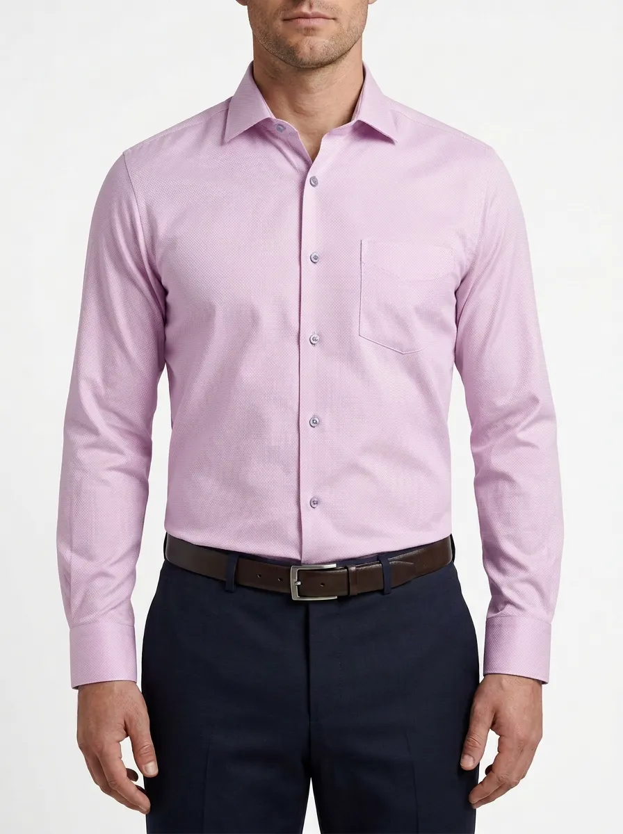 Men's Micro-Pattern Dress Shirt
