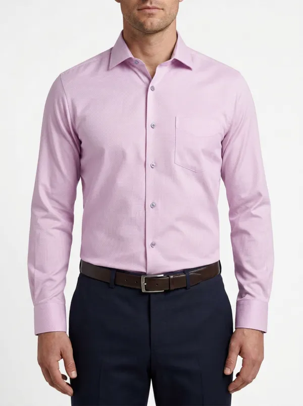 Men's Micro-Pattern Dress Shirt
