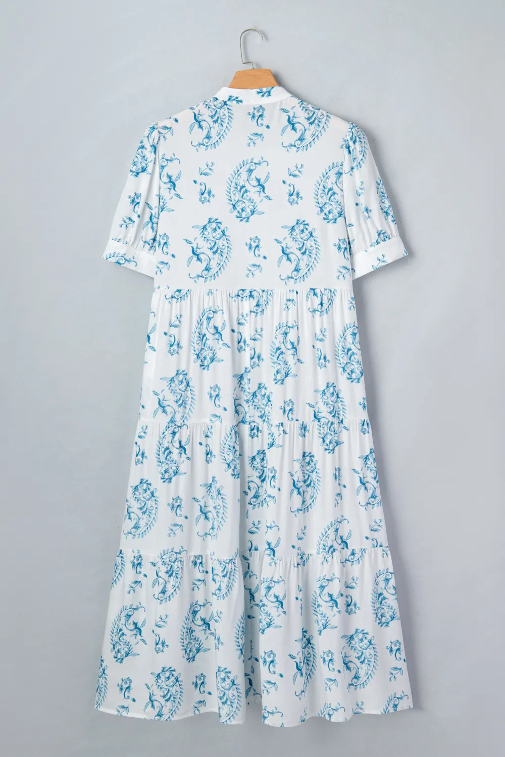 Blue Floral Plus Size Maxi Dress