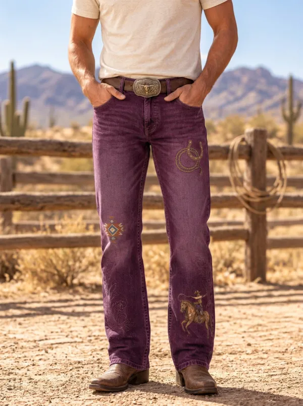 Everyday Cowboy Horse Detail Men's Western Jeans