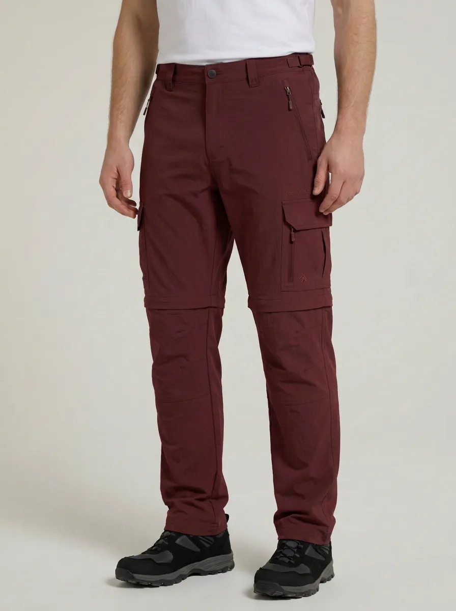 Men's Outdoor Hiking Charcoal Grey Convertible Cargo Pants