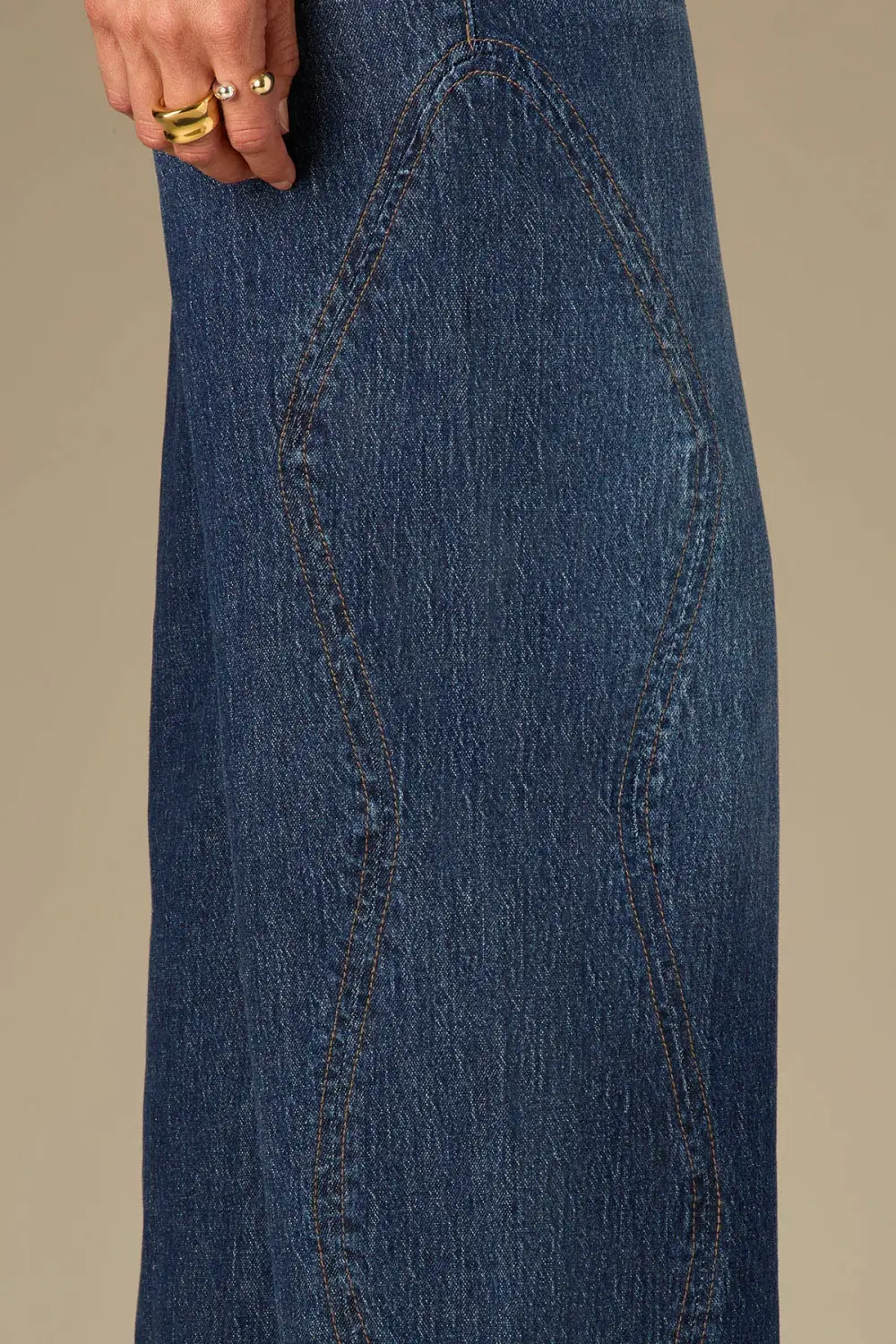 High Rise Cuffed Wide Leg Petite Jeans