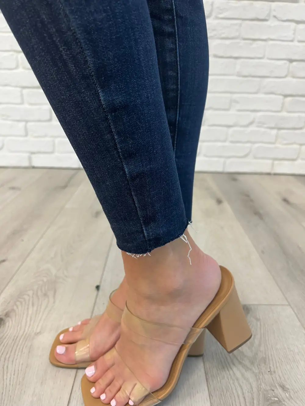 Denim Mid Rise Skinny Fit Distressed Jeans