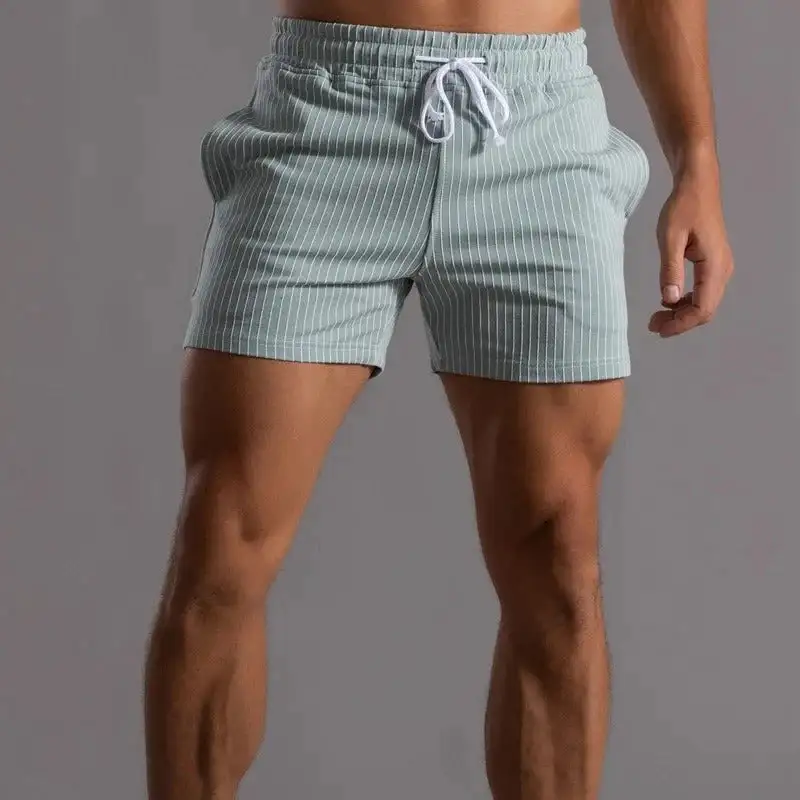 Men's Striped Drawstring Summer Shorts