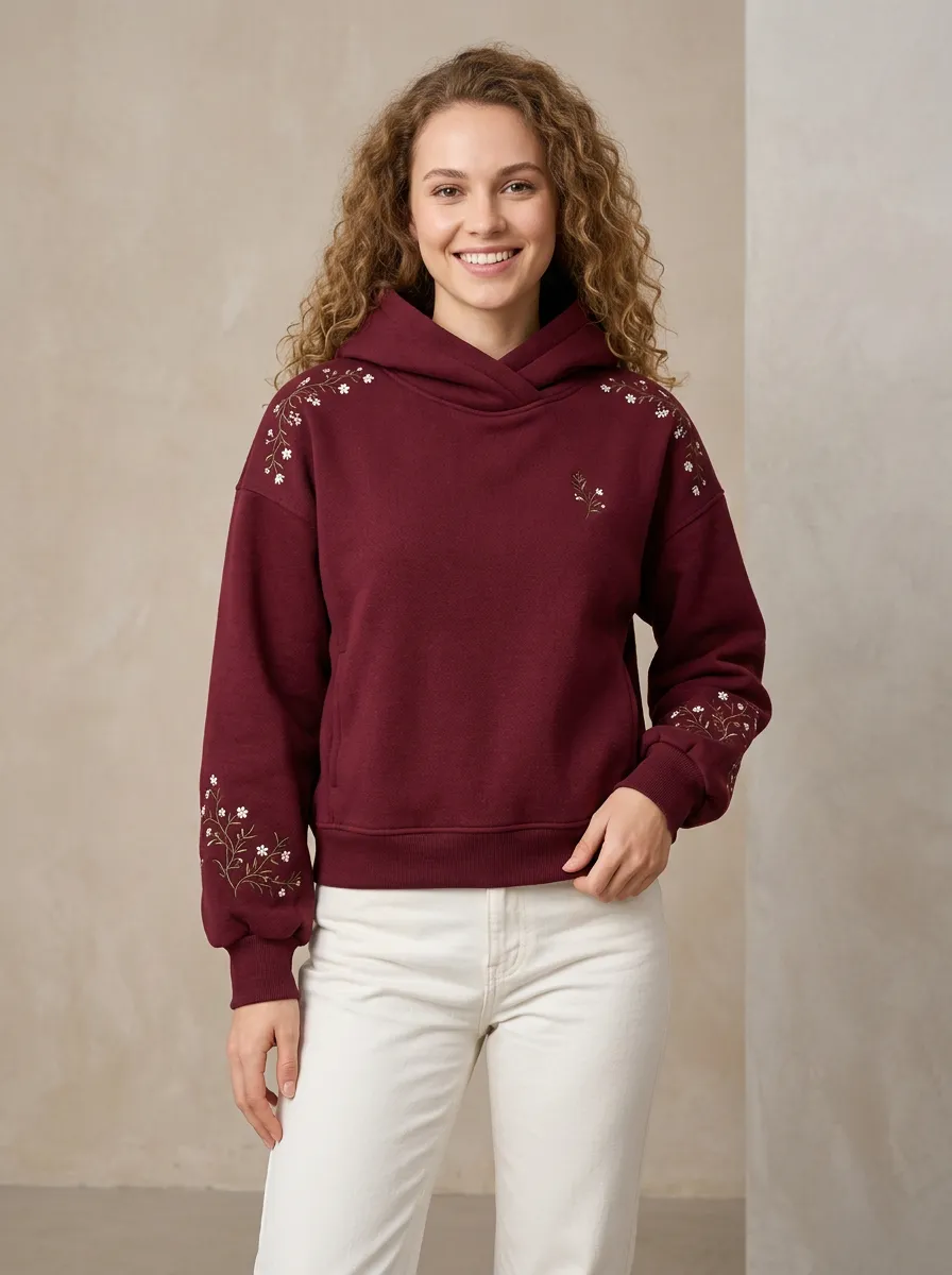 Women's Floral Inspired Floral Graphic Nature Inspired Hoodie