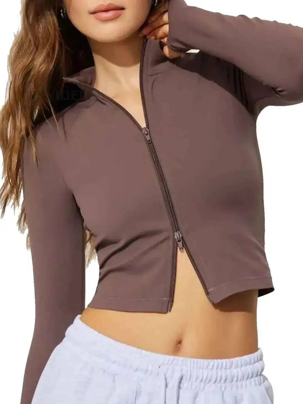 Zip-Up Long Sleeve Active Outerwear