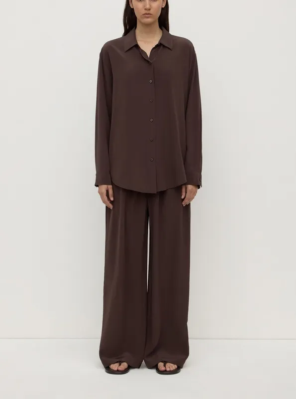Ganache Silk Long Sleeve Shirt