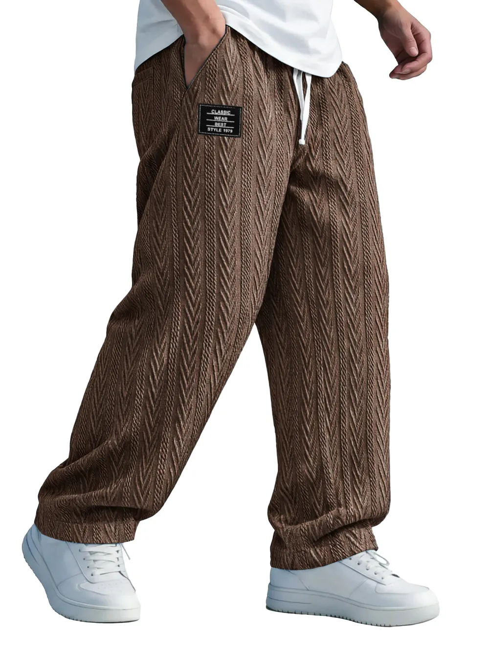 Everyday Jacquard Pull On Trousers