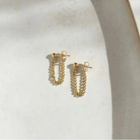 Refined Minimal Gem Stud Earrings