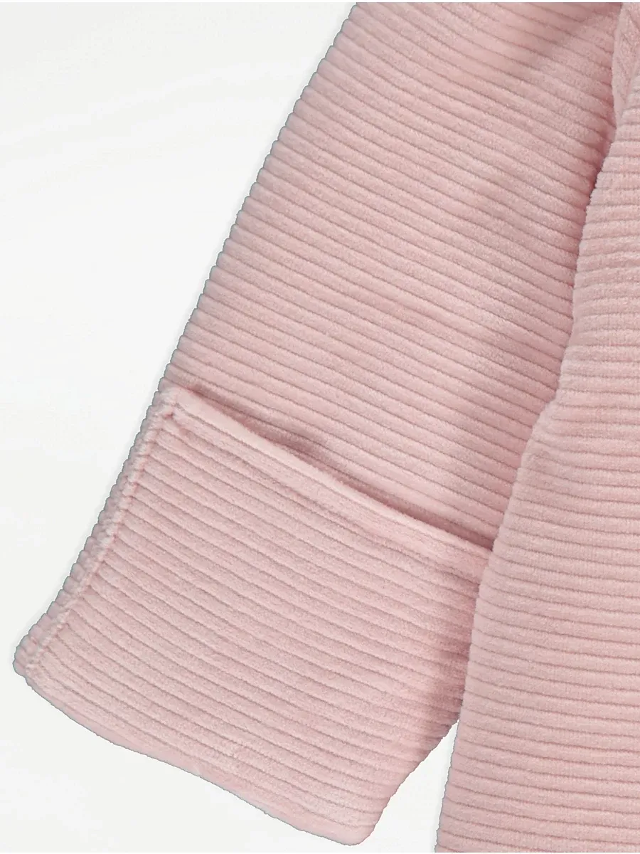 Pink Quilted Ribbed Pram Suit