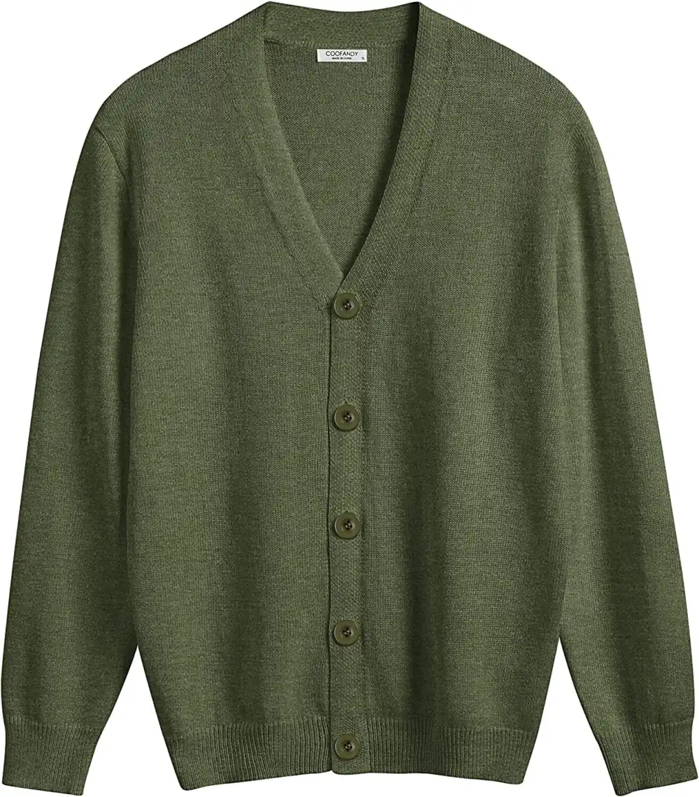 V Neck Lightweight Button Down Knitted Sweater Jeans