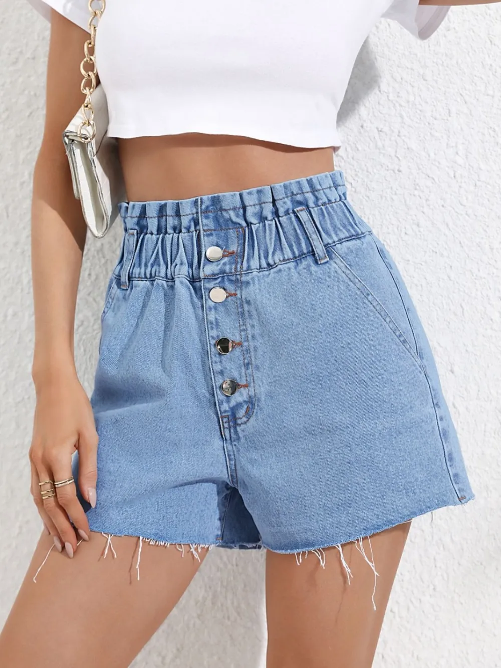 Denim Shorts Pocket Pants