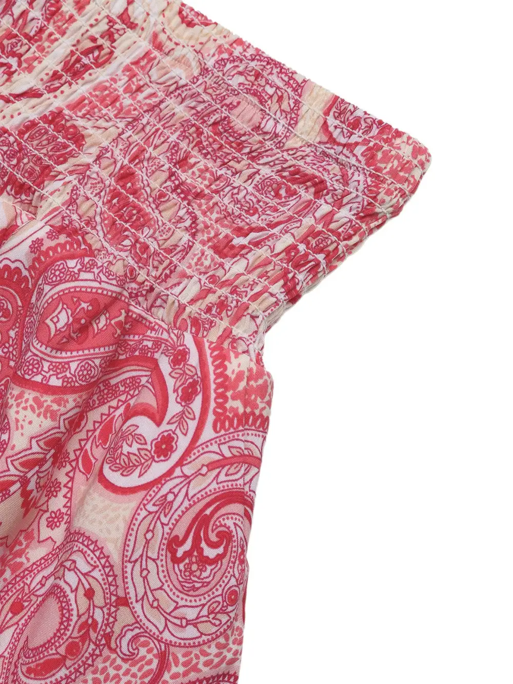 Gentle Smocked Ruffle Trim Detail Coordinated Set