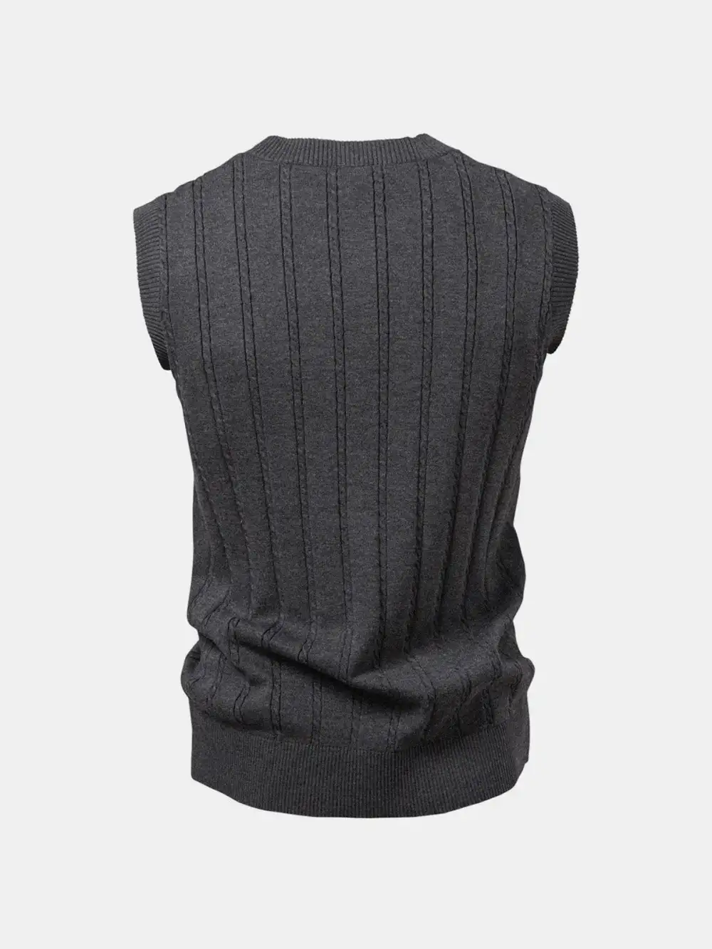 Cable Knit V Neck Sweater Vest