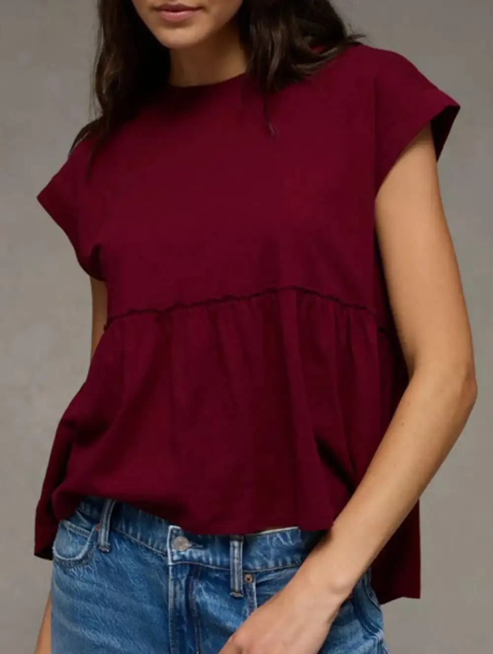 Back Tie Babydoll Top