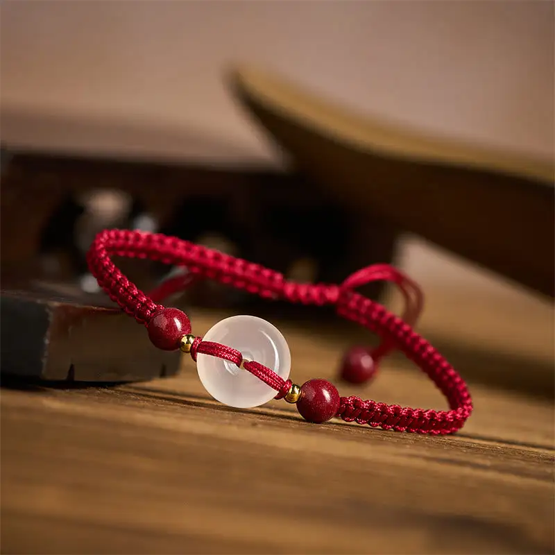 Buckle Agate Flat Knot Diamond Knot String Bracelet