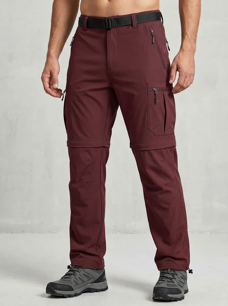 Men's Trail Outdoor Waterproof Zip-Off Tactical Cargo Pants