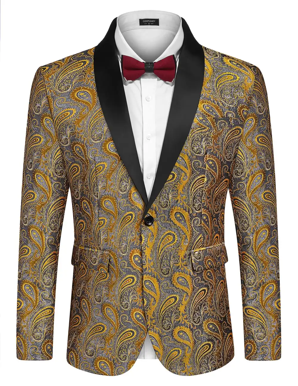 Single Button Floral Blazer Jacket