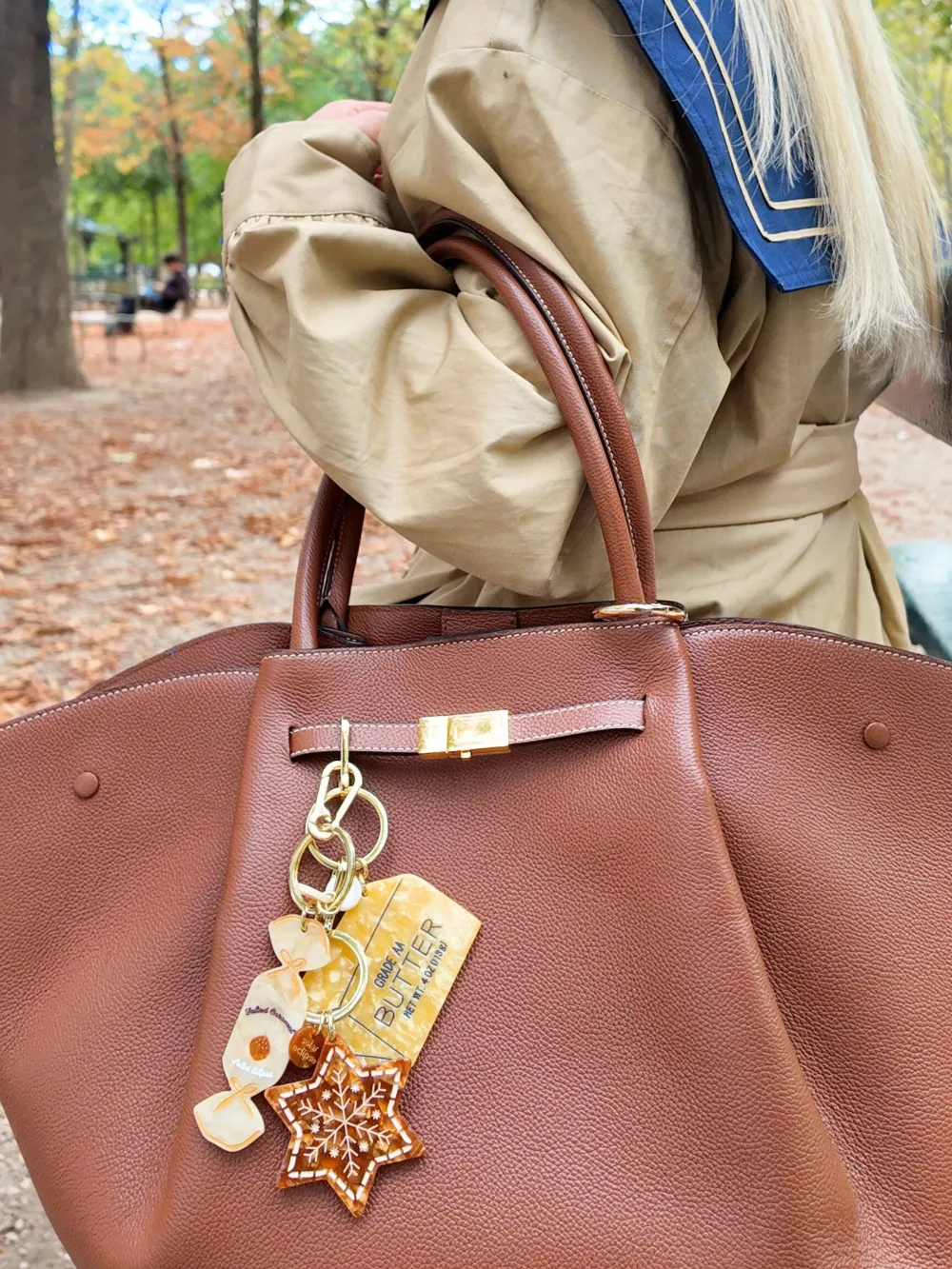 Painted Butter Bag Charm