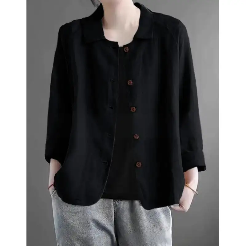 Light Linen Relaxed Blouse