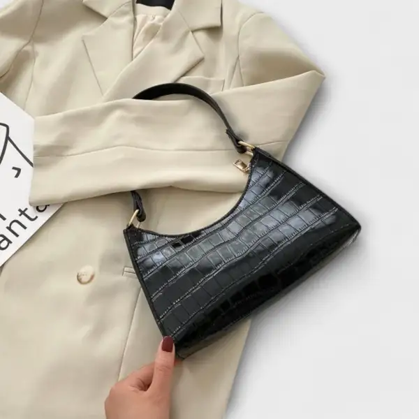Flat Base Leather Handbag