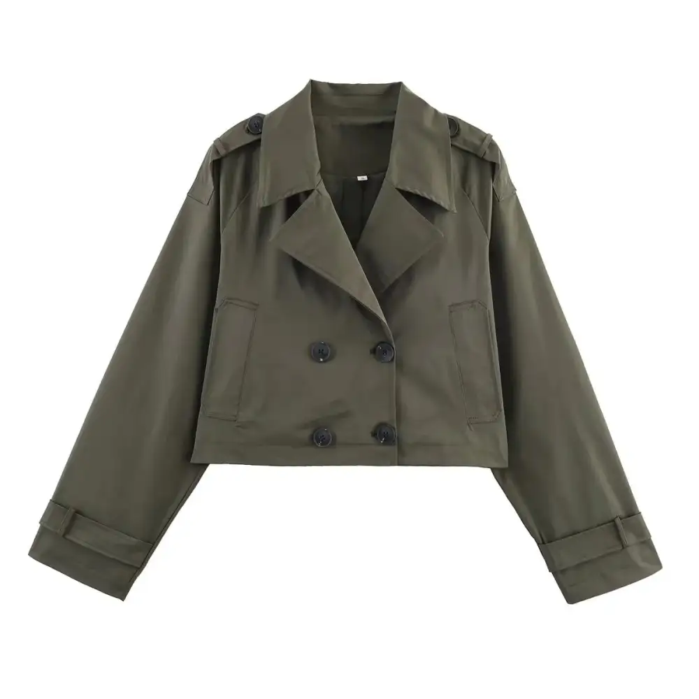 Structured Cropped Trench Coat