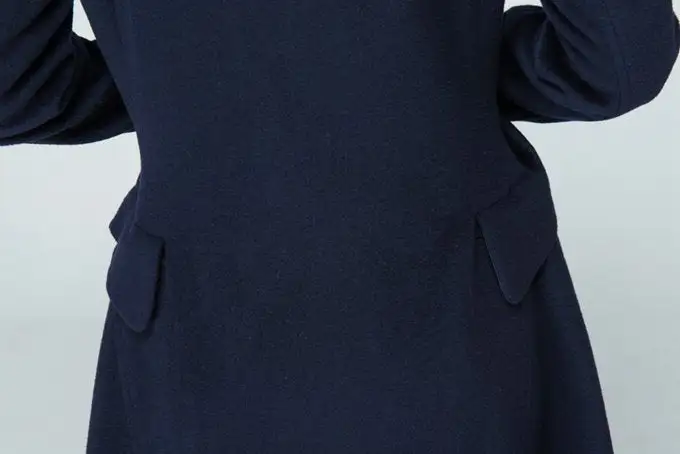 Wool Fit and Flare Pocketed Midi Coat