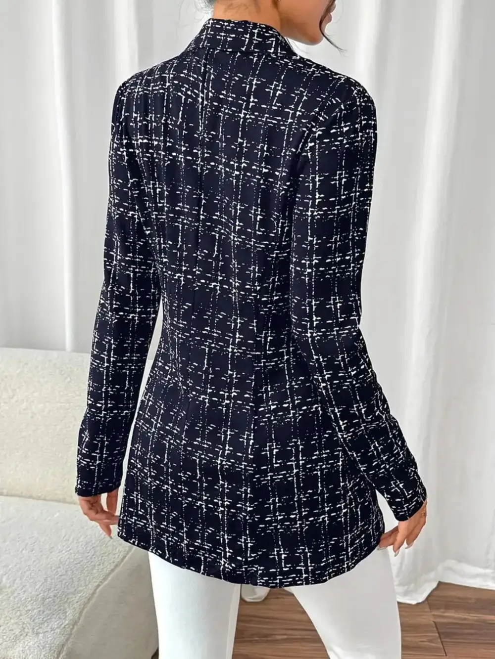 Double-Breasted Tweed Blazer