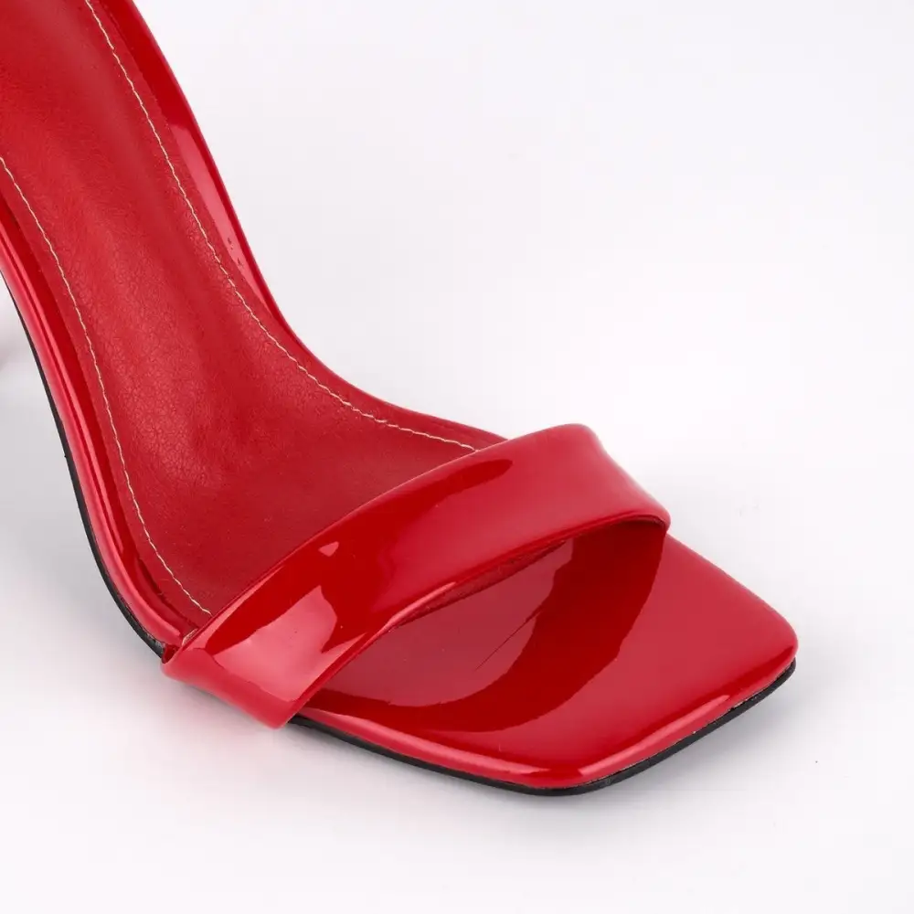 Square Toe Ankle Strap Stiletto Refined Sandals