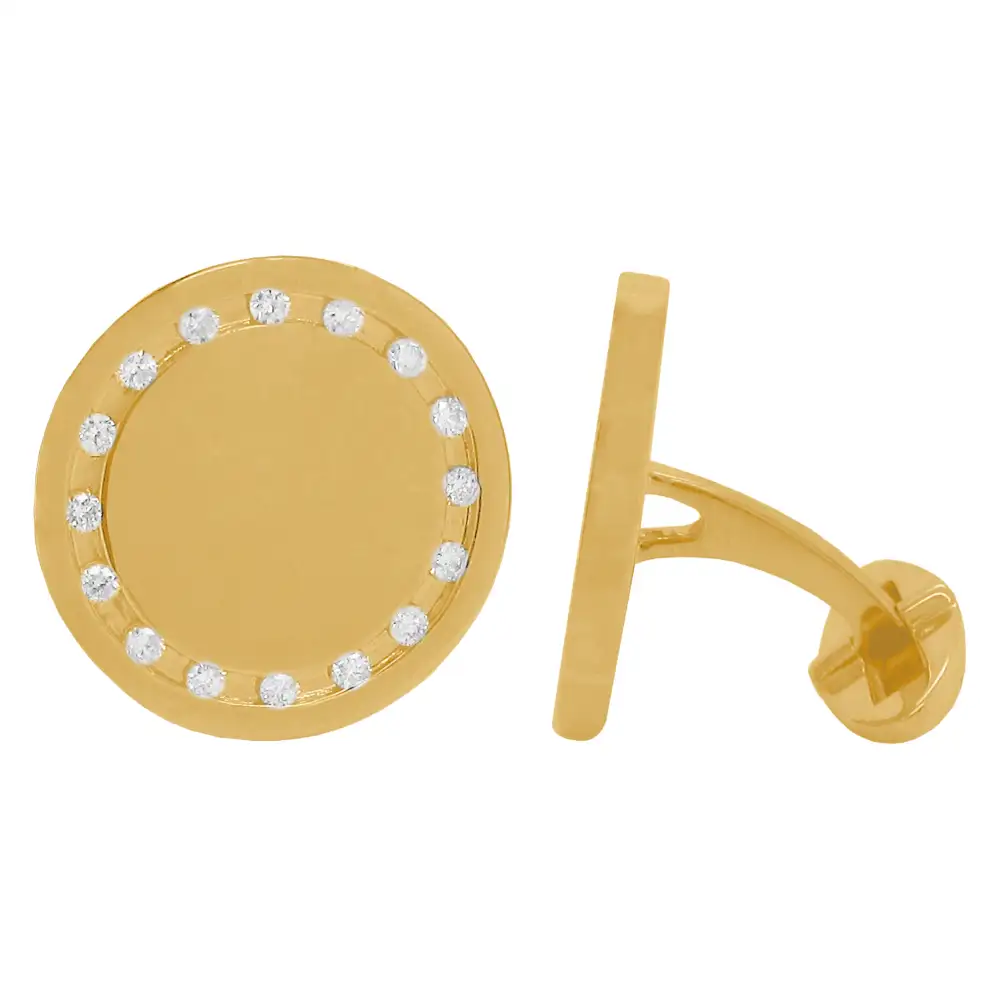Round Diamond Cufflinks