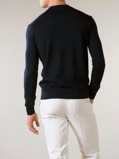 Polo Shirt Featuring Extrafine Merino Merino Wool Zip Front Ribbed Slim Fit