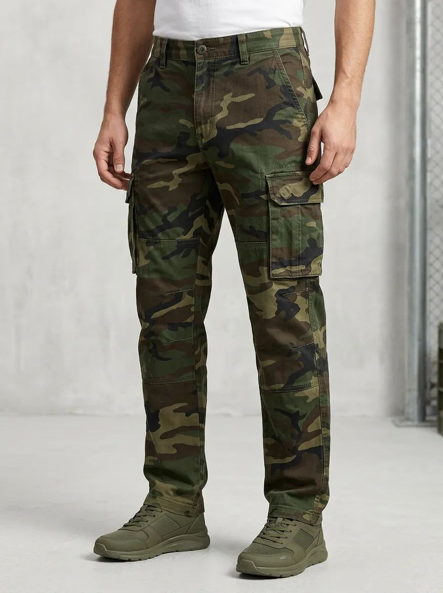 Woodland Camo Camouflage Tactical Camouflage Cargo Pants