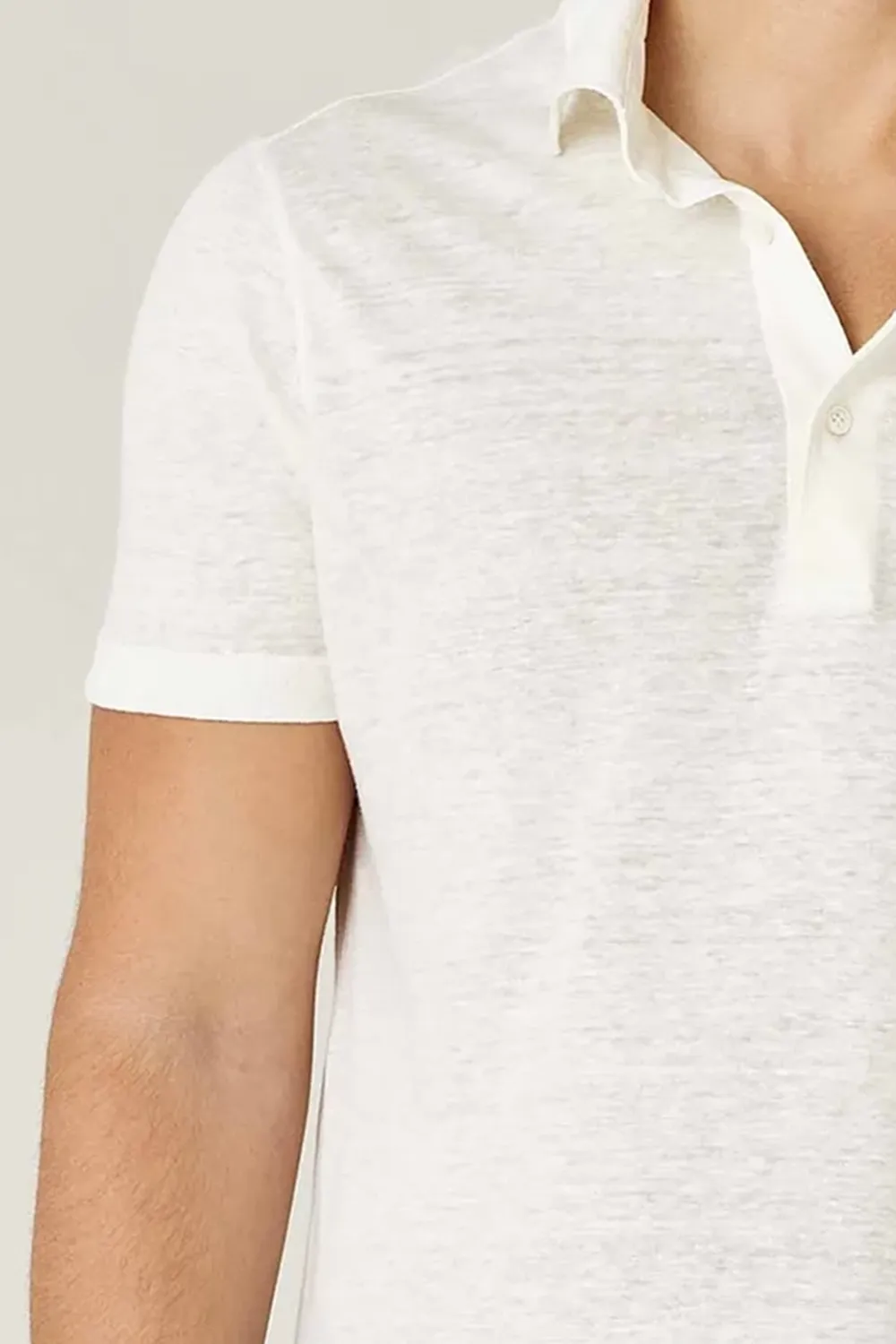 Breathable Polo Linen Jersey-Green