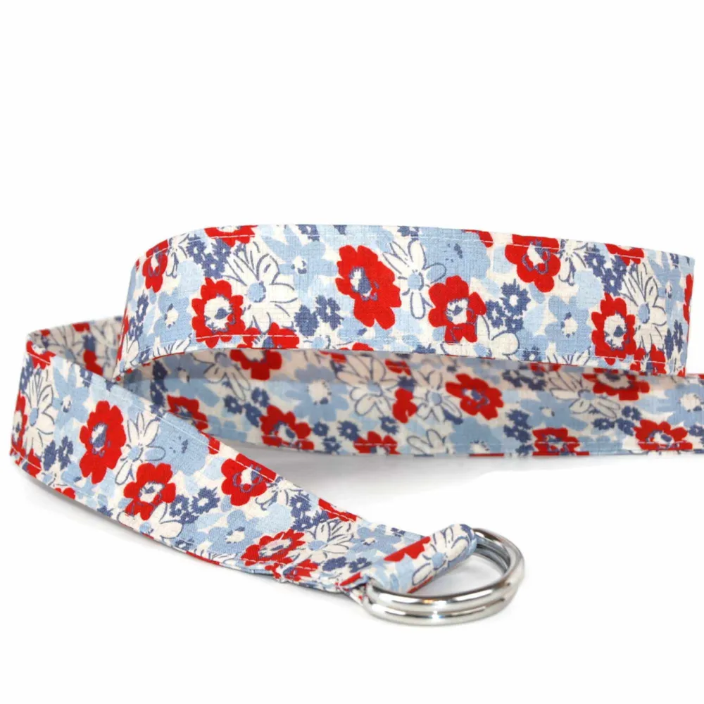 Vintage Floral D-Ring Cotton Belt
