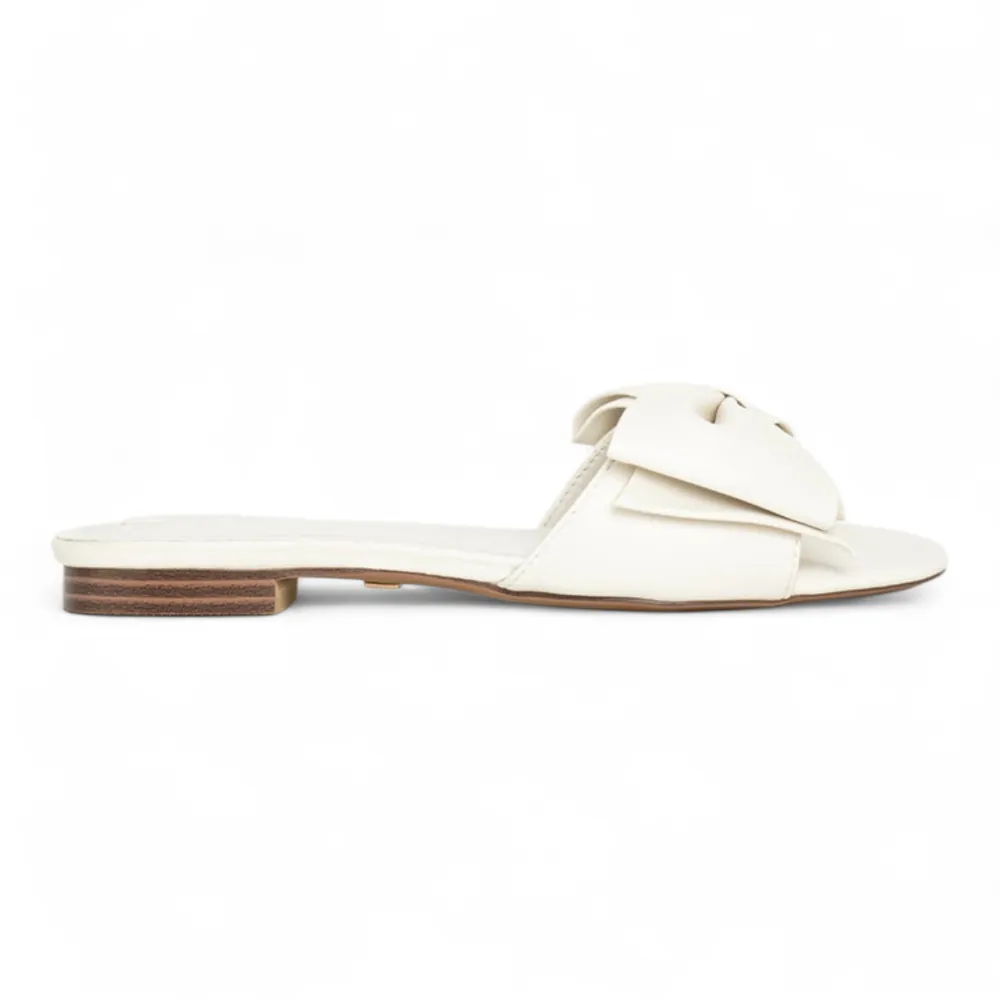 Chic Noir Bow Slide Sandals