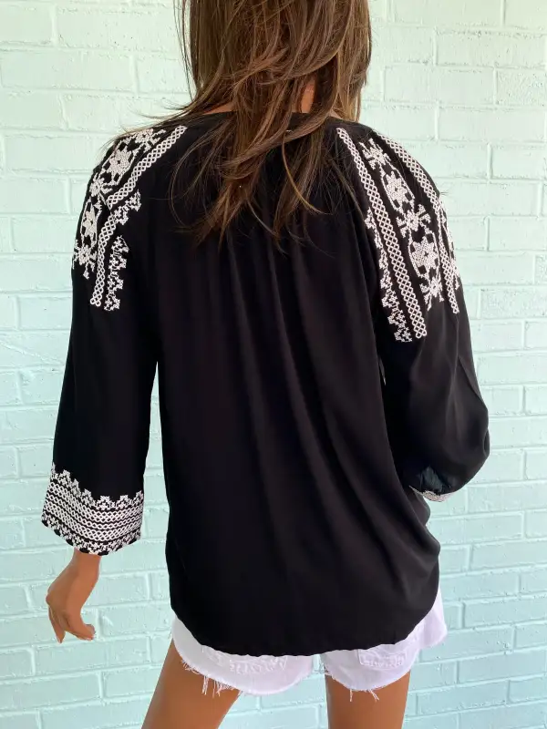 Embroidered Tassel Tunic