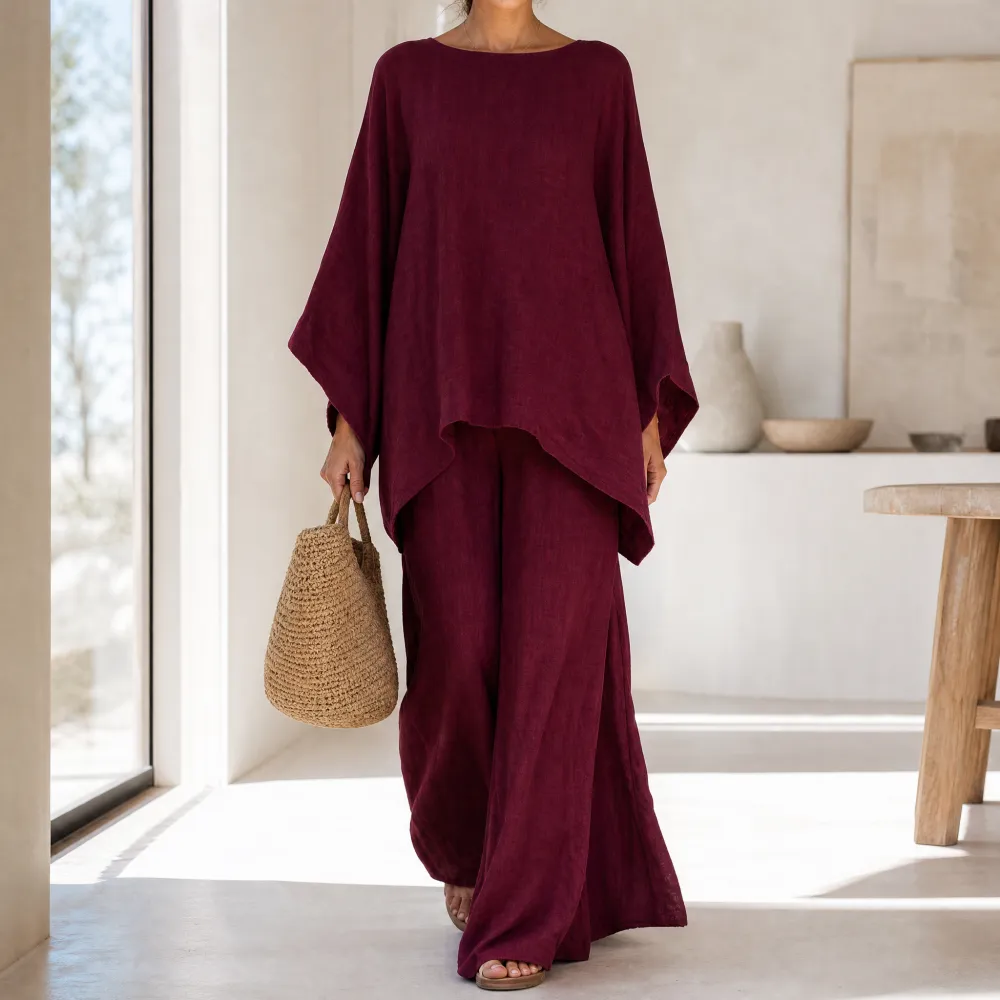Batwing Top Wide Leg Set