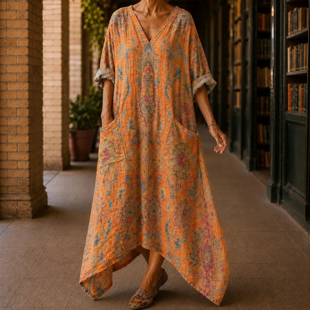Handkerchief Printed Casual Dress
